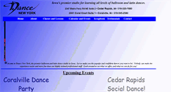 Desktop Screenshot of dancenewyorkiowa.com